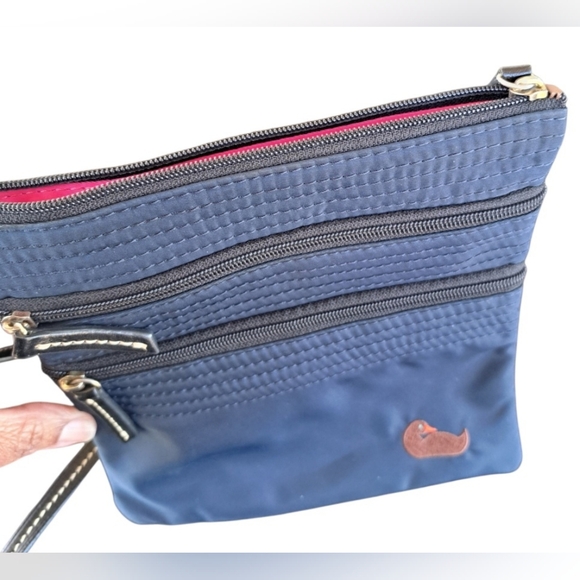Dooney & Bourke Navy Blue And Pink Interior Crossbody Bag - Picture 3 of 9